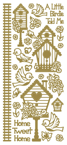 Birds & Birdhouses, Gold