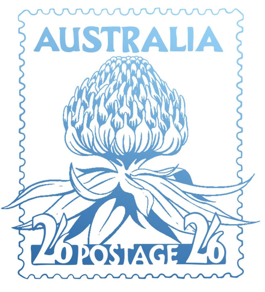 Couture Creations / Mini Stamp / Sunburnt Country - Warratah Postage Stamp