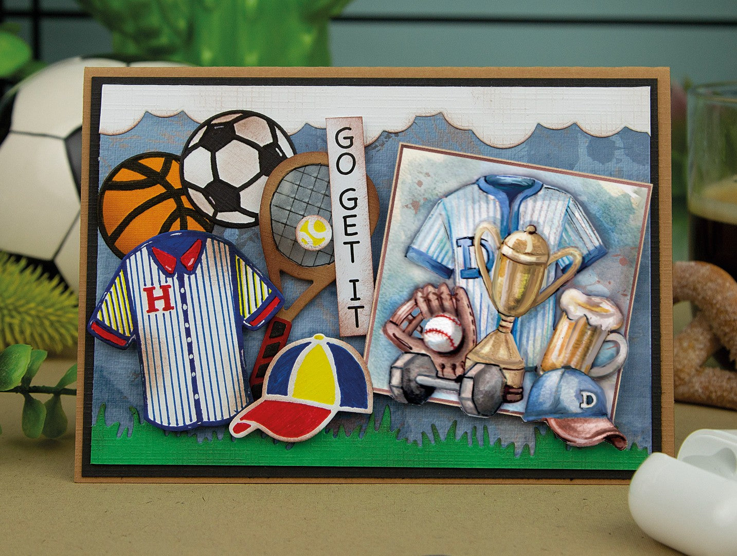 3D Diecut sheet - Yvonne Creations / Men In Style / Sports