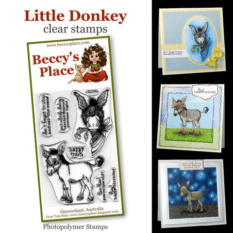 little donkey stamp set beccys place