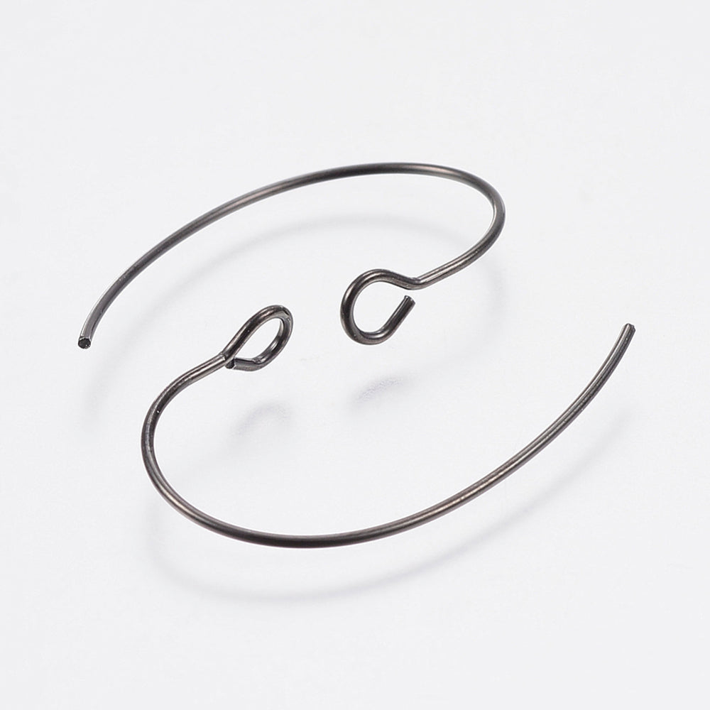 Stainless Earring Hook / Eclipse - Black