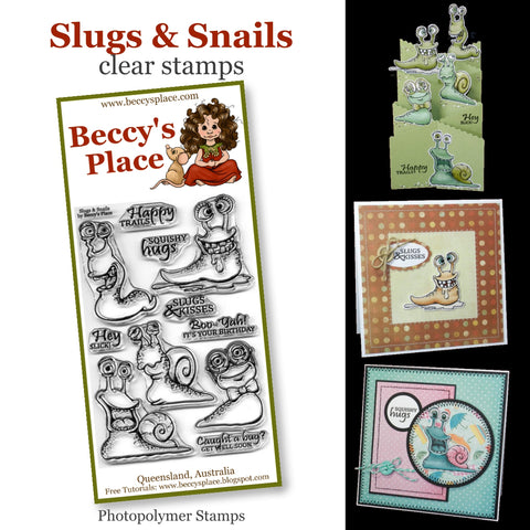 Beccy's Place - Slugs & Snails, Clear Stamp Set