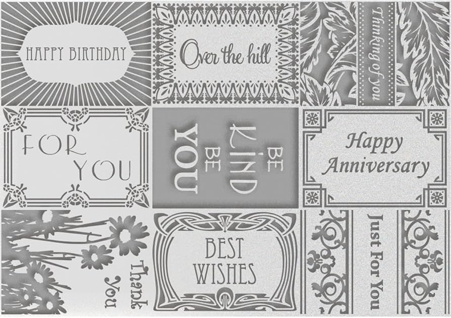 A4 Embossing Folder / Sayings