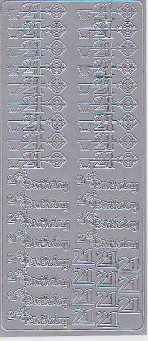 21st Birthday, silver