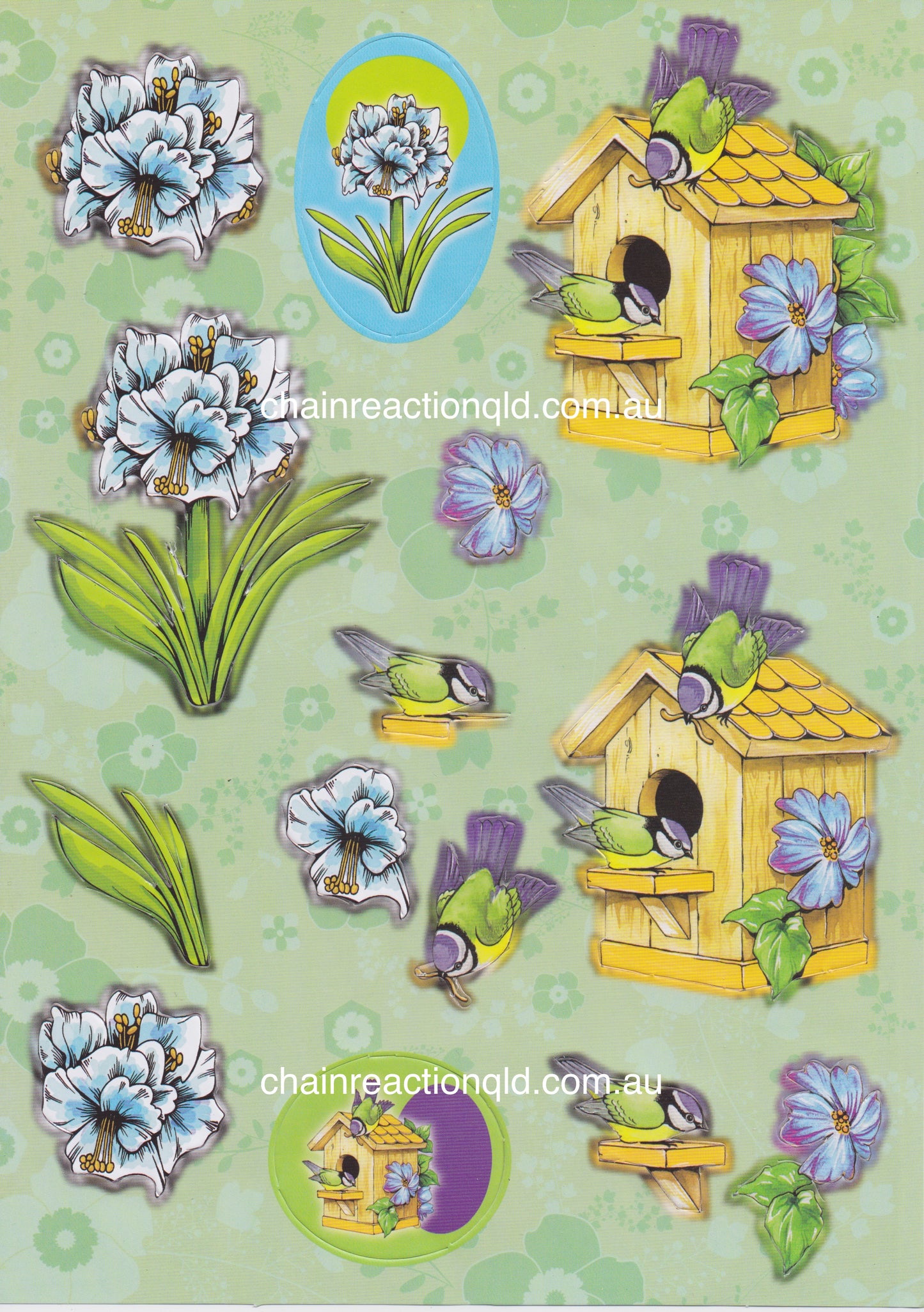 Easy 3D - Birdhouse and Blossoms #039