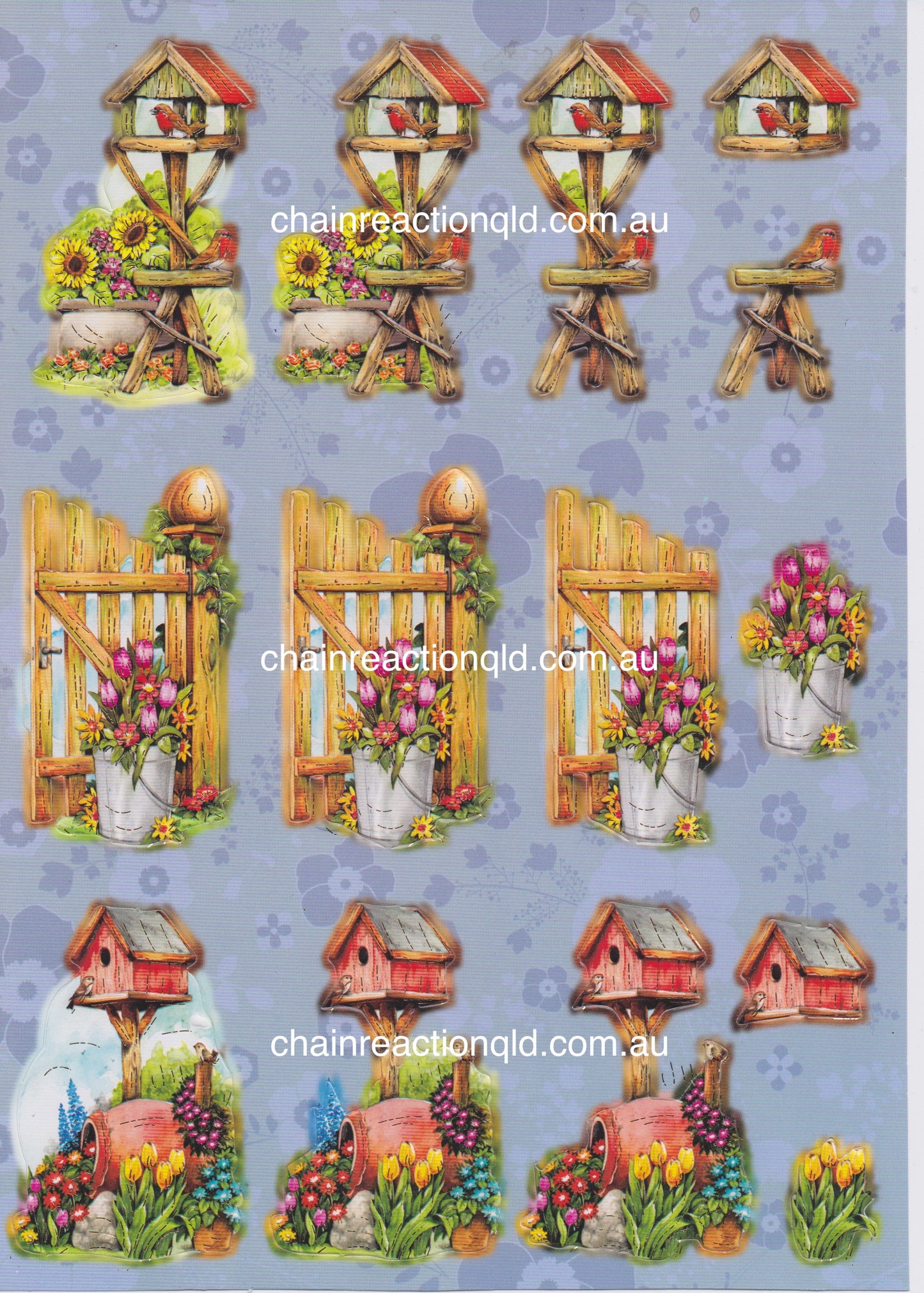 Easy 3D - Trio with Birdhouses #045