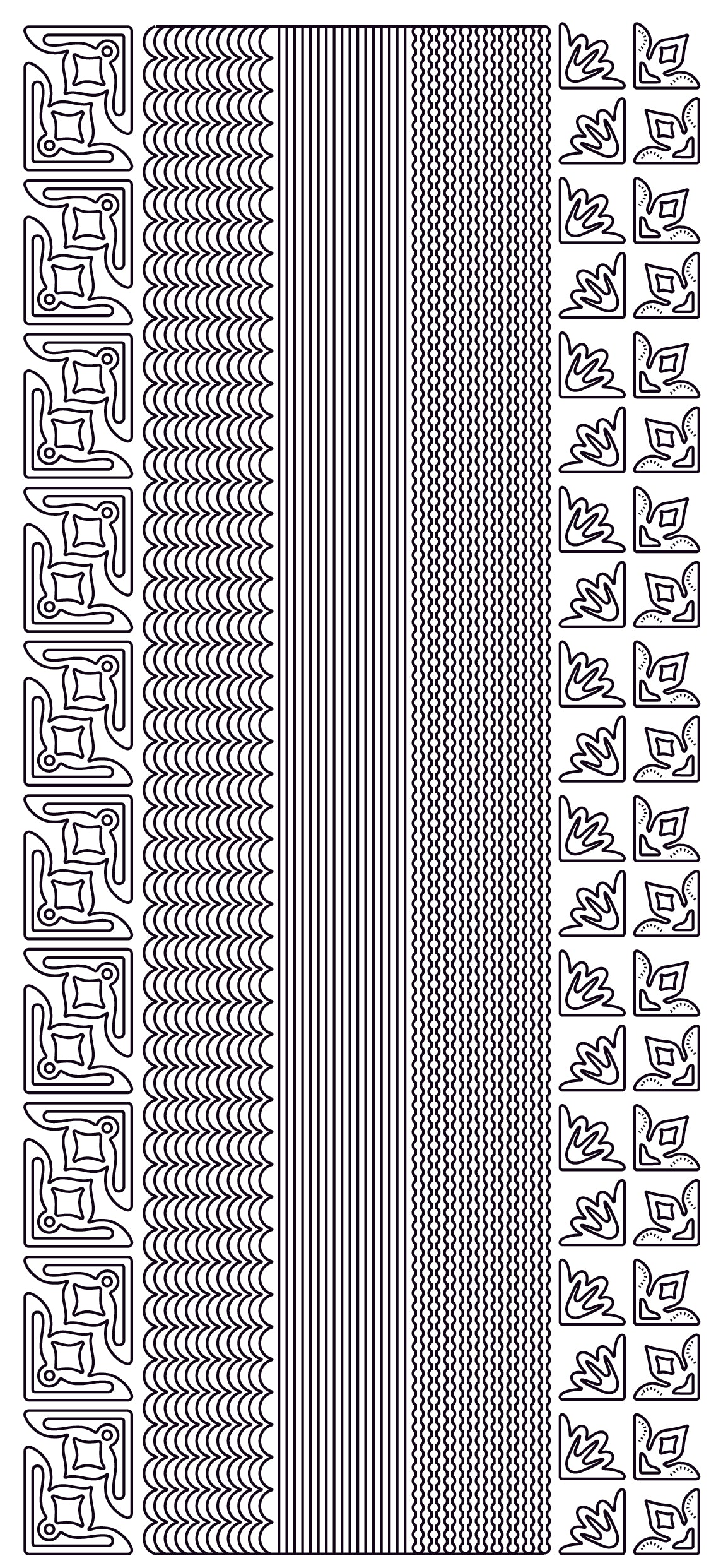 Thin lines and corners, gold