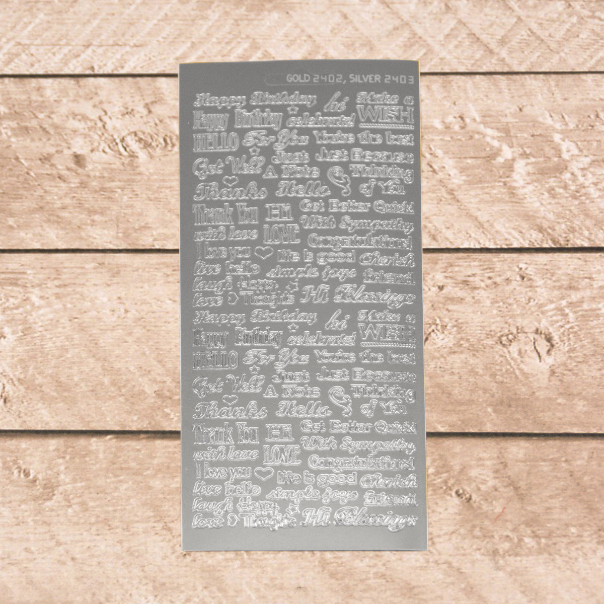 Tiny Words & Phrases, silver