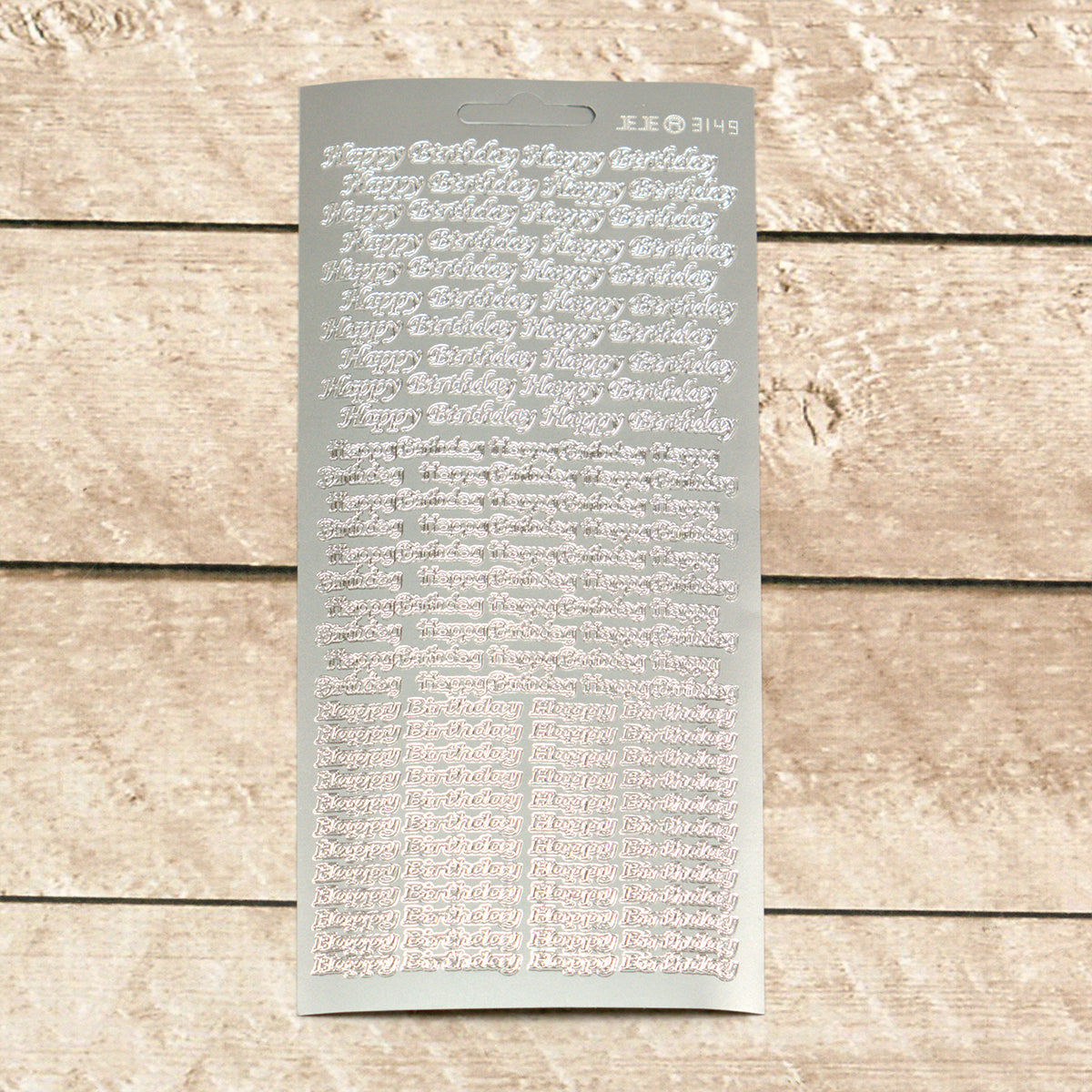 Happy Birthday small, silver