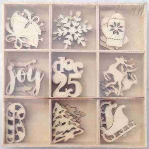 Wooden Embellishments / Christmas #2