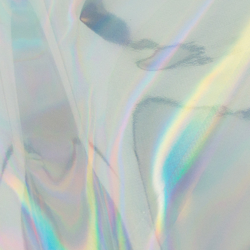 Silver Foil - Iridescent Material Pattern / 12cm x 5m