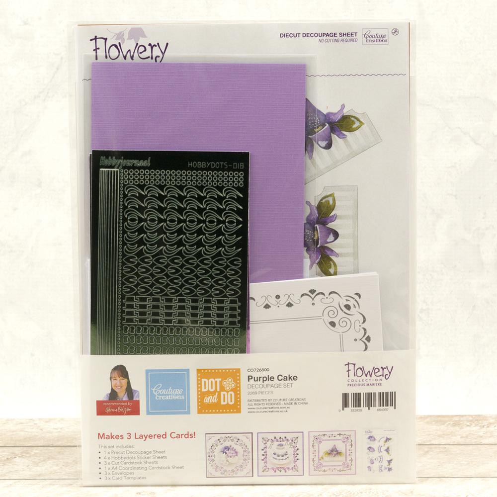 Dot & Do 3D Push Out Kit - Purple Cake