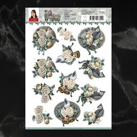 3D Diecut sheet - Amy Design / Birds and Bells