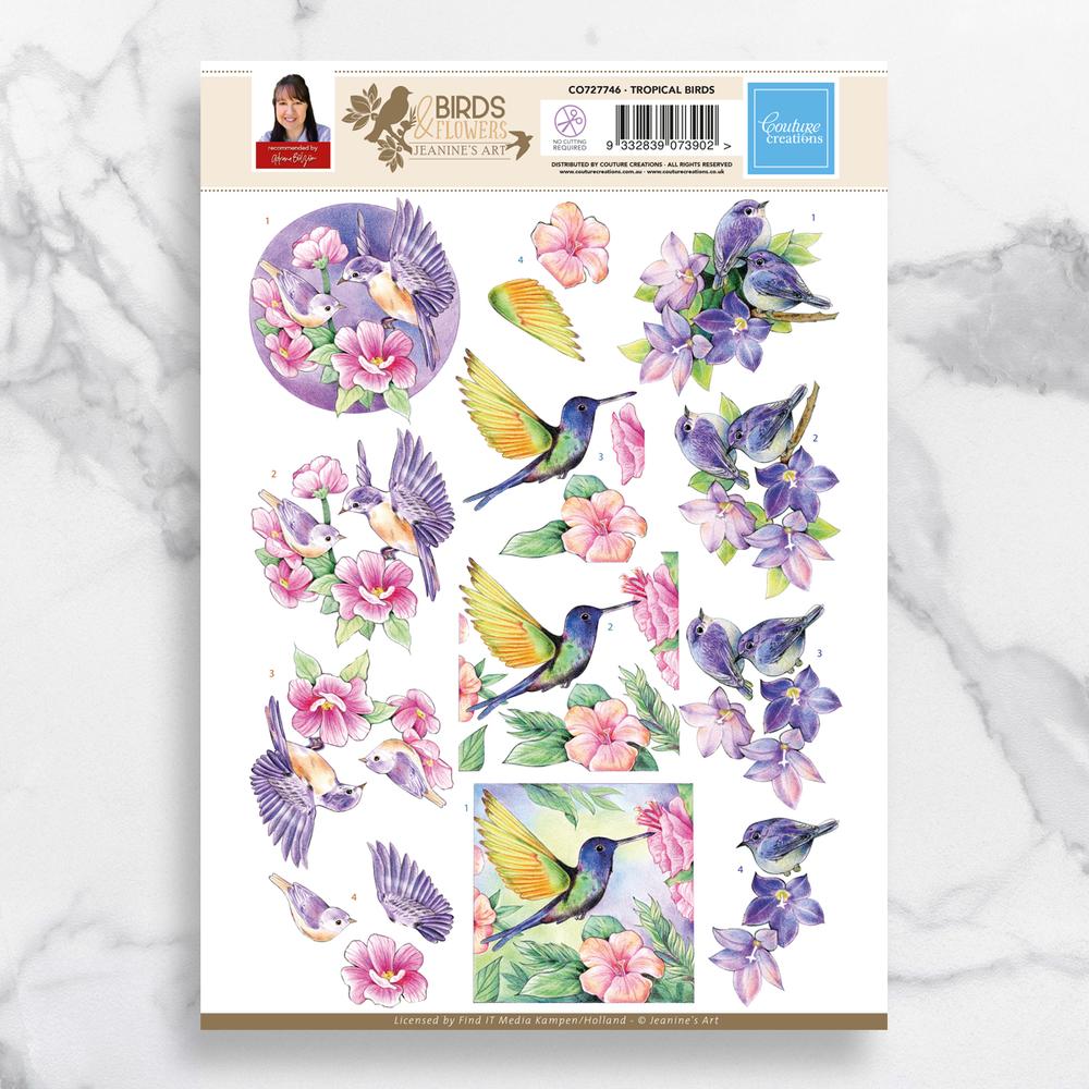 3D Diecut Sheet - Jeanine's Art / Tropical Birds