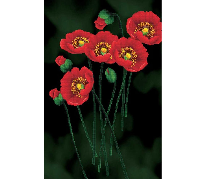 Needleart world, no count cross stitch. Design size 41cm x 62cm, $34.95. Complete Kit includes: Precise print colour printed Aida cloth, Pre-sorted threads, Embroidery needle, Colour printed chart including complete stitching instructions