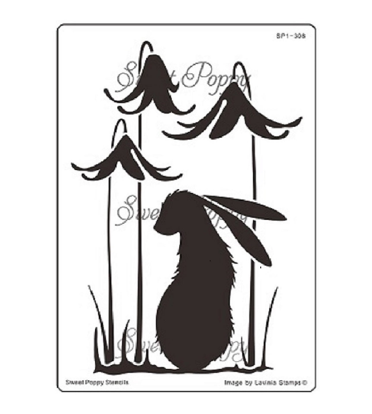 Sweet Poppy Stencil / Nocturne