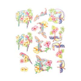 3D Diecut sheet - Yvonne Creations / Exotic Birds