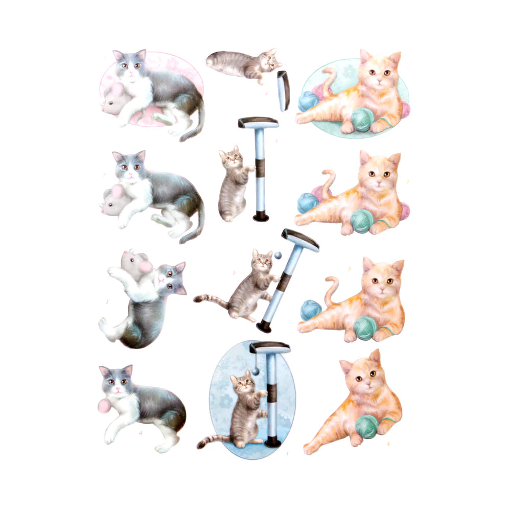 3D Diecut sheet - Amy Design / Cat’s World - Kittens Playing