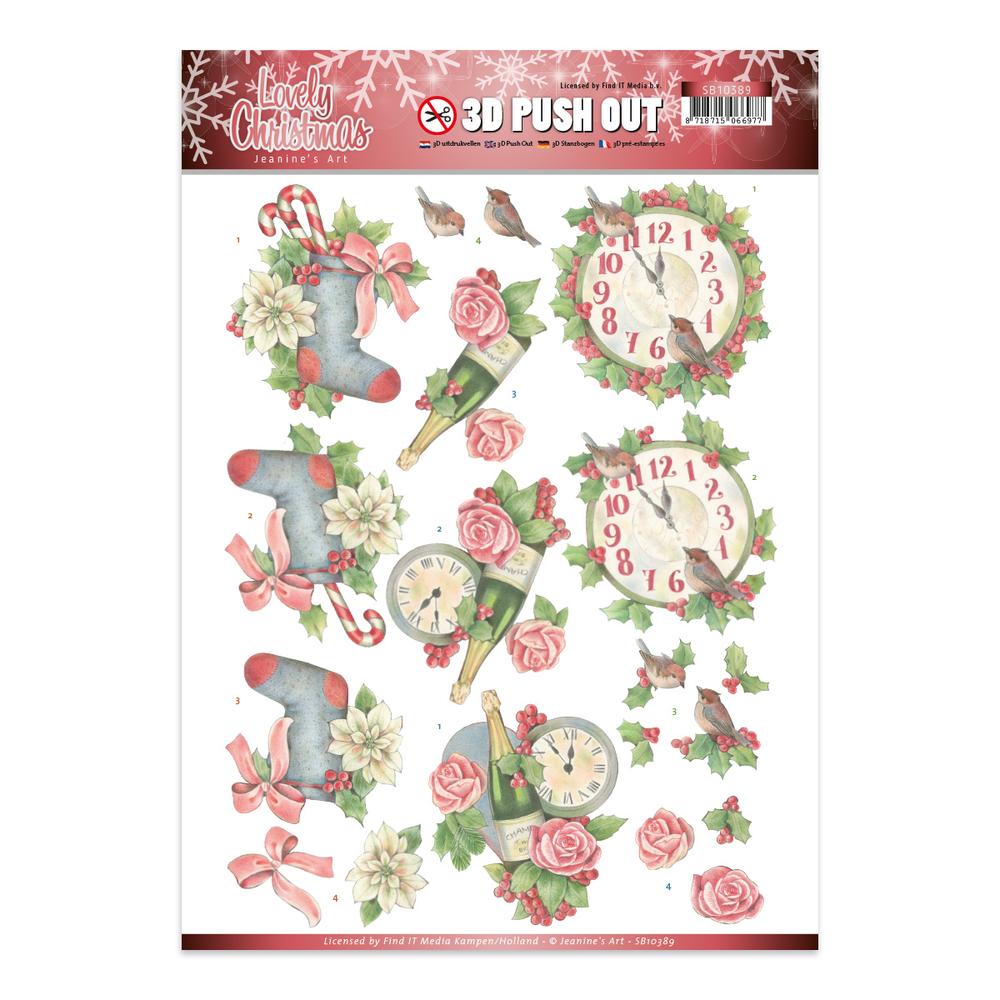 3D Diecut sheet - Jeanine's Art / Lovely Christmas Time