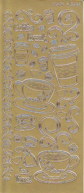 Coffee Tea Time, gold