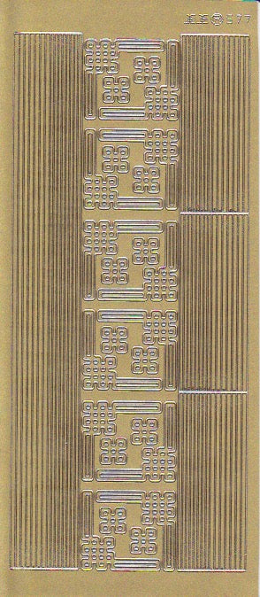 Deco corners/Fine lines, gold