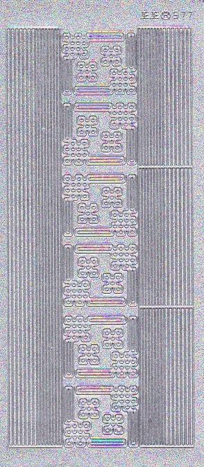 Deco corners/Fine lines, glitter silver