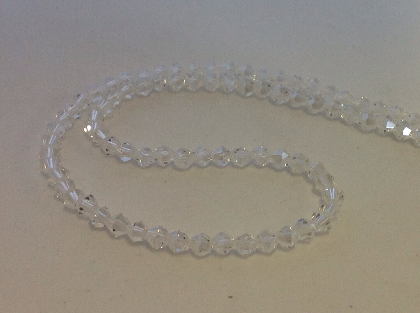 Fire Polished Glass Bicone Bead AB finish