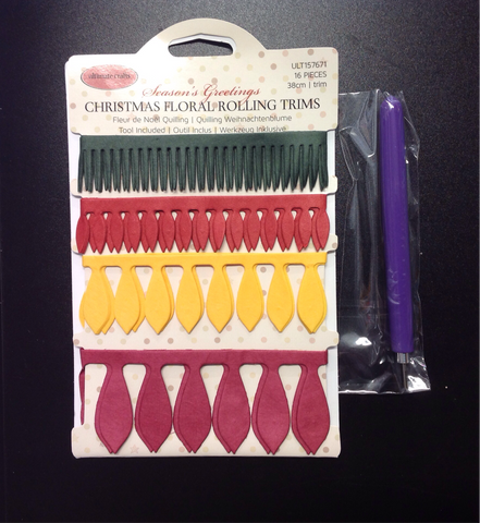 Christmas Floral Rolling Trims with Tool