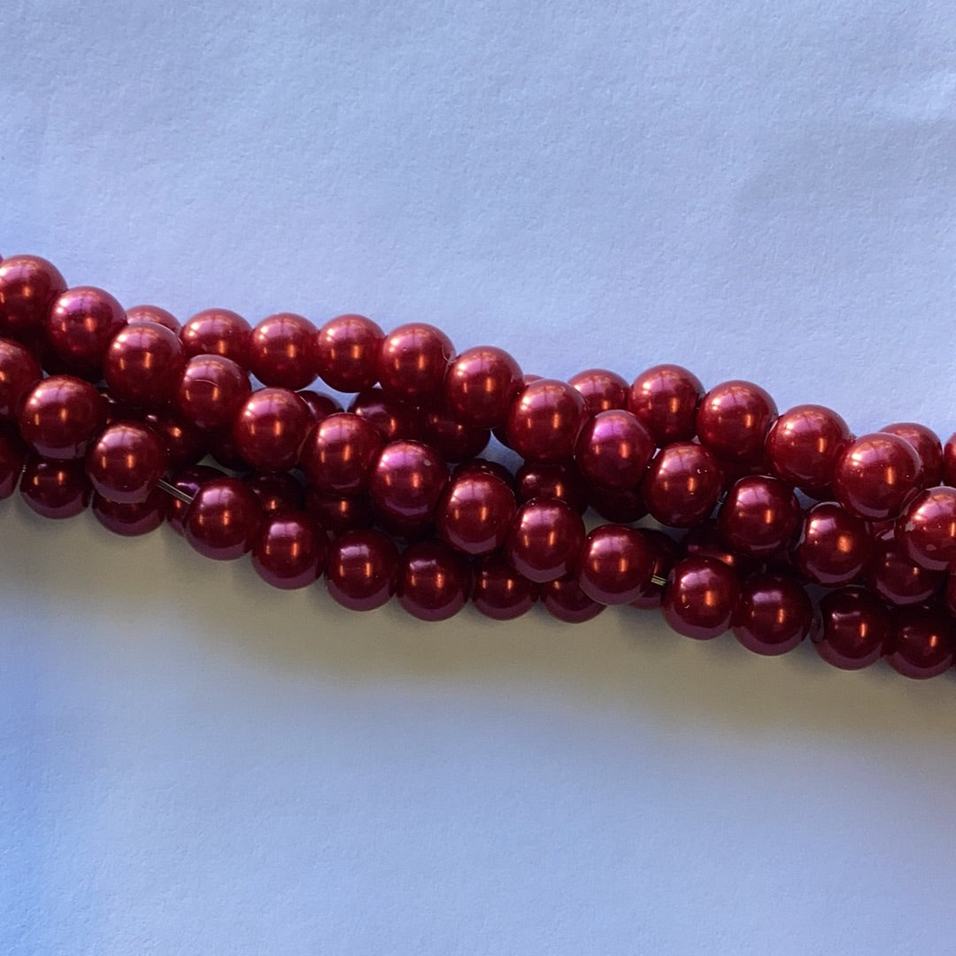 Glass Pearl Beads 6mm