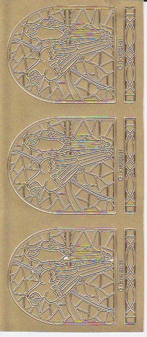 Stained Glass Macaws, gold