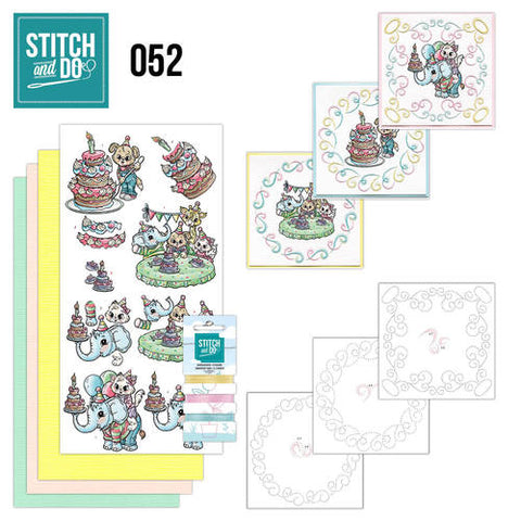 Stitch & Do Embroidery Card Kit #52 - Tots and Toddlers
