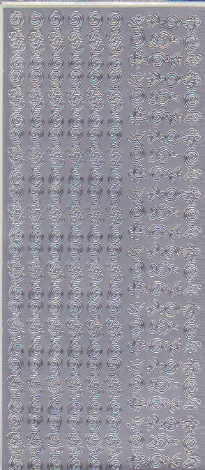 Swirl Border, silver