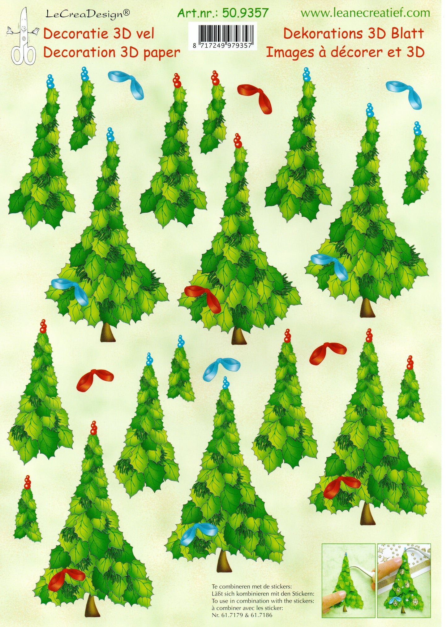 Leane Creatief / 3D Sheet Kit / Christmas Trees