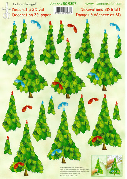 Leane Creatief / 3D Sheet Kit / Christmas Trees