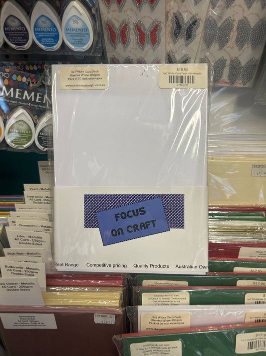 5x7 White Card Pack w/envelopes