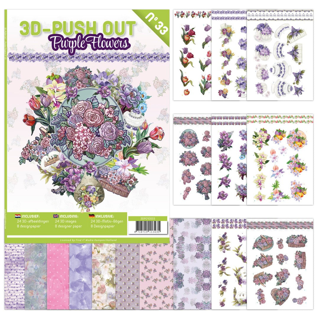 3d push out book, 24 3d pictures to pop out and layer, includes another 8 pages of backgrounds