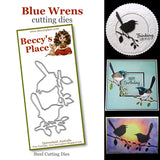 Beccy's Place - Blue Wrens, Clear Stamp Set