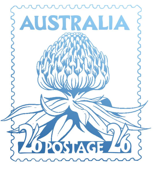 Couture Creations / Mini Stamp / Sunburnt Country - Warratah Postage Stamp