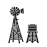 CO729085 windmill and water tank stamp set 1.25x3", 1x1.5"