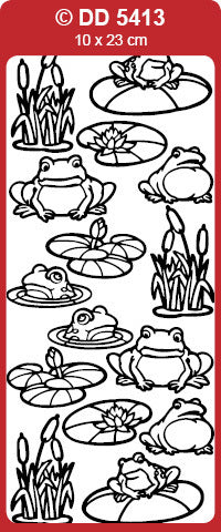 Frogs on lilypad / Gold