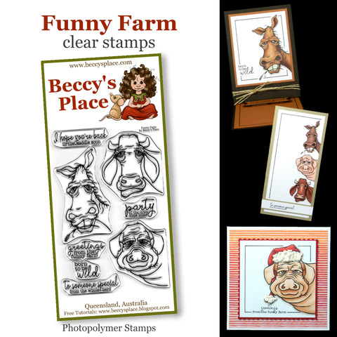 funny farm stamp set beccy's place