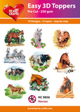 horses 3d toppers, hearty crafts, pk of 10 designs