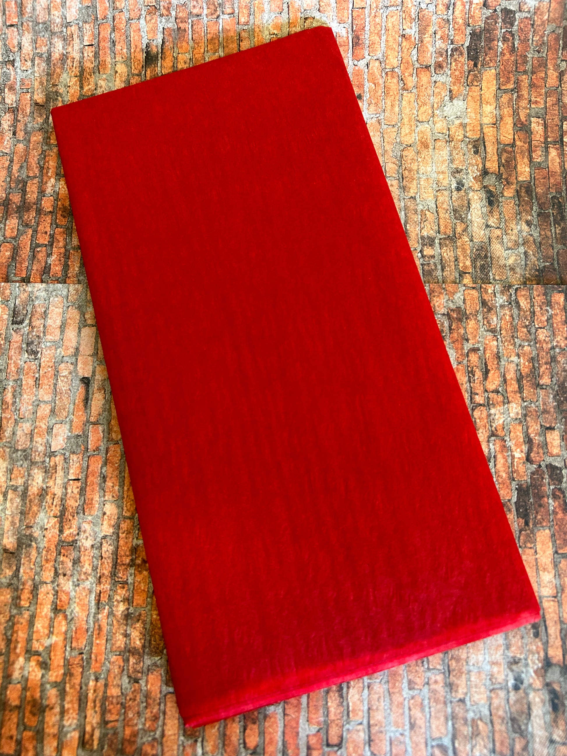 red tissue paper