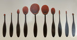 blending brushes with an assortment of sizes for large and small area blending