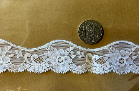 Lace Trim / White 45mm