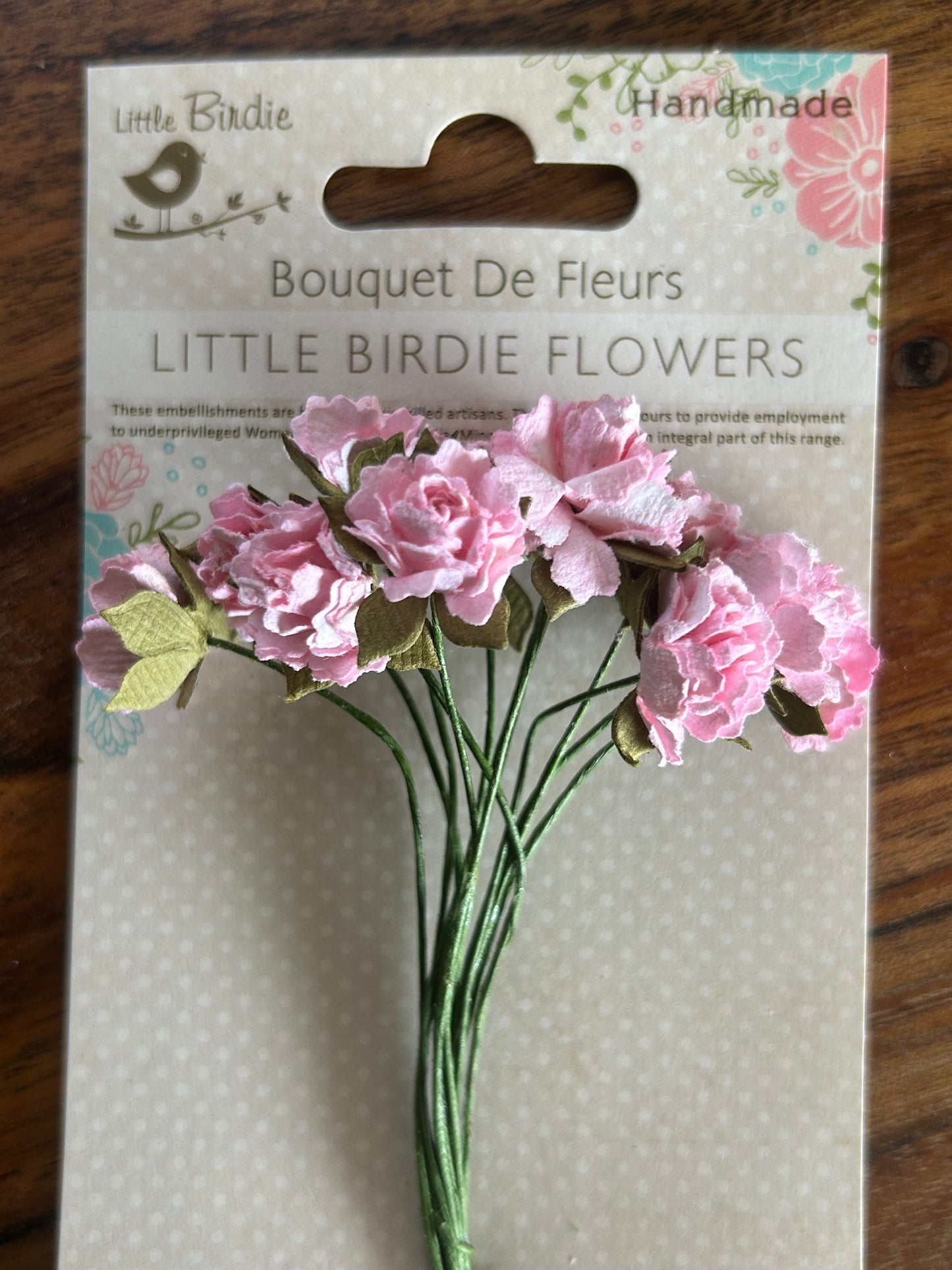 Little Birdie Flowers / Curly Rose / Pink