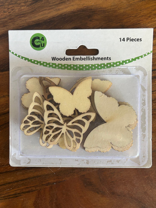 Wooden Embellishments / Butterflies