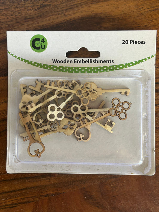 Wooden Embellishments / Keys