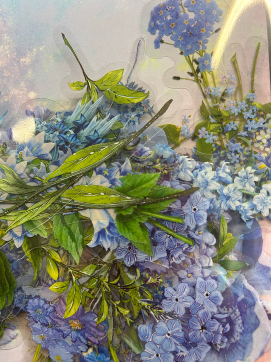 Floral Stickers – Clear PET Backing - 100 Pack