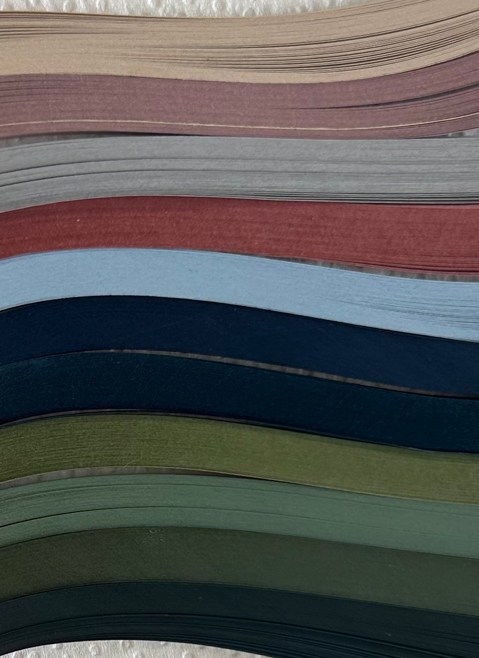 Quilling Strips 3mm / 50 Pack / Assorted Single Colours / Earthy Boho